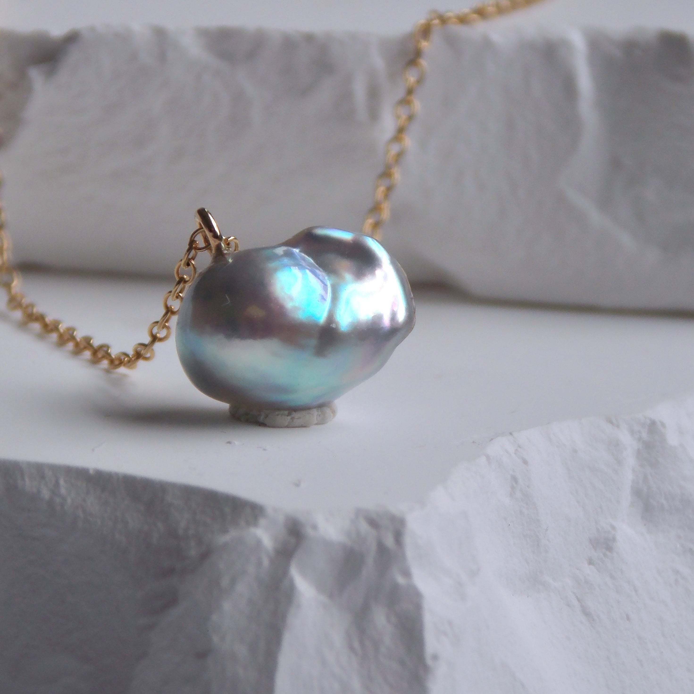 Natural Color Akoya Baroque Pearl Necklace (美羽 - Miu)